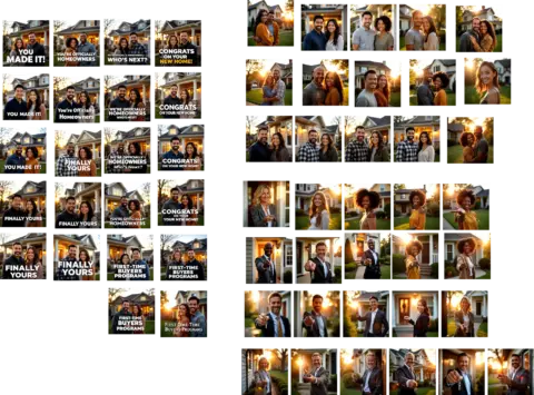 Collage of First-Time Homebuyer Images