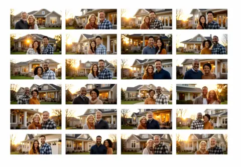 Collage of Wide Banners with Couples