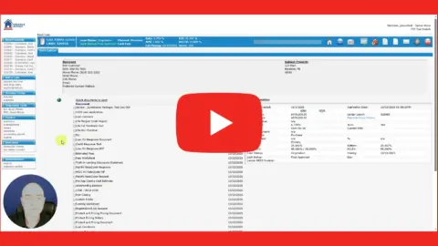 Video player to watch how to upload initial docs and submit file to underwriting at Principle Lending